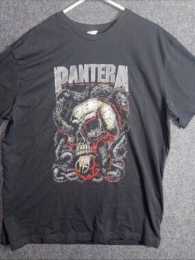 Pantera Skull Graphic Band Tee - Black